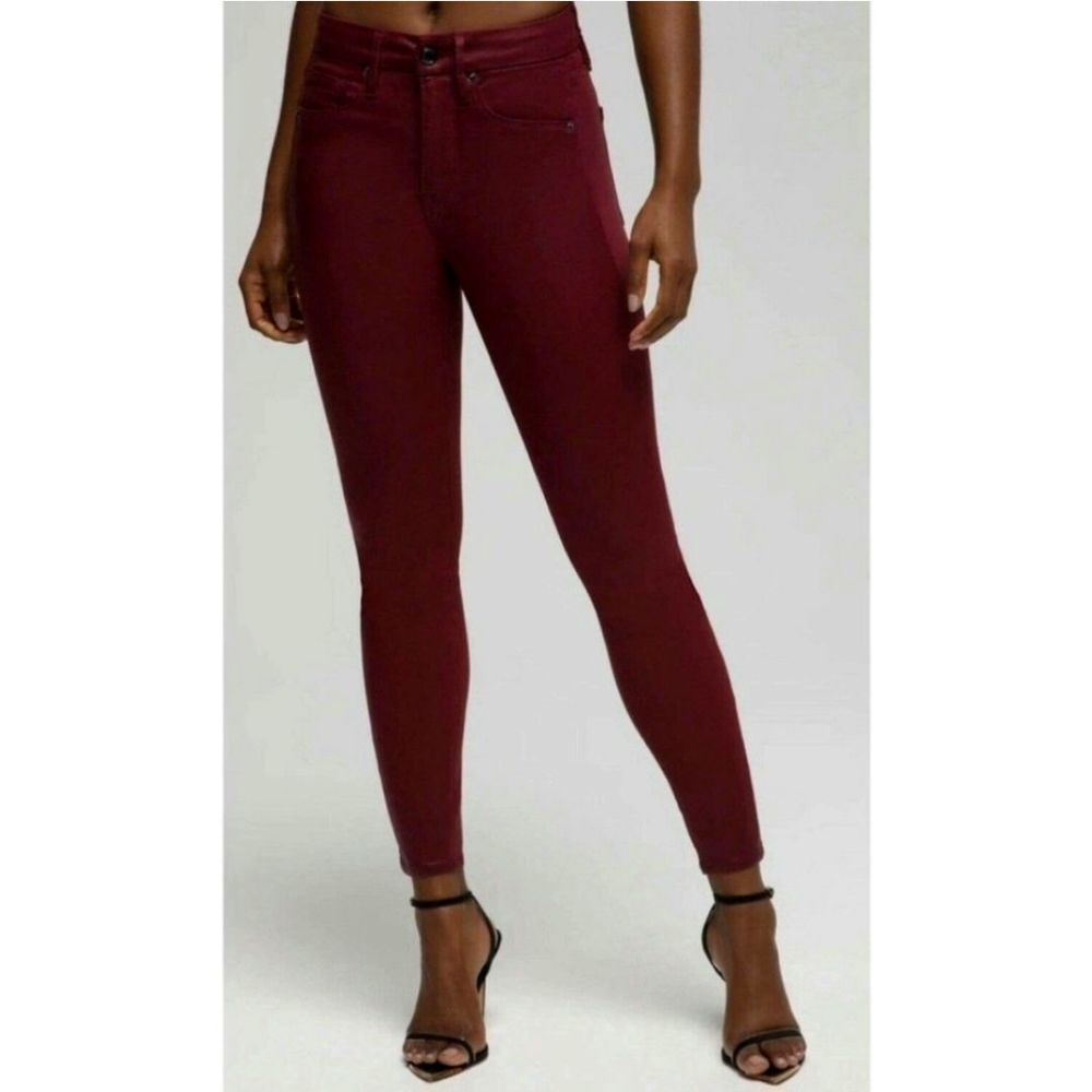 Good American Maroon 'Good Legs' Skinny Jeans